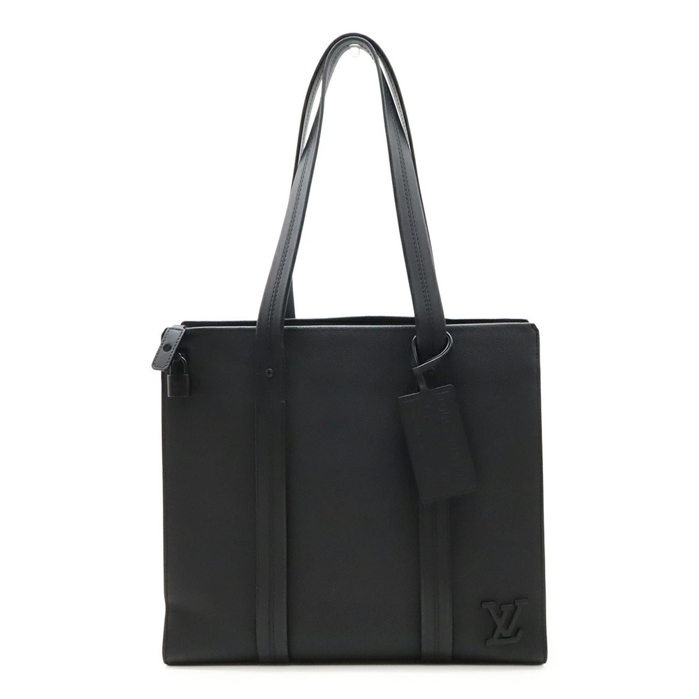 LOUIS VUITTON LV Aerogram Takeoff Tote Bag Shoulder Leather Noir Black